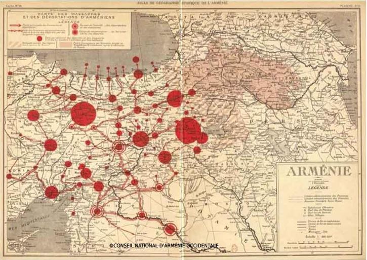 Carte de l'Arménie en 1919